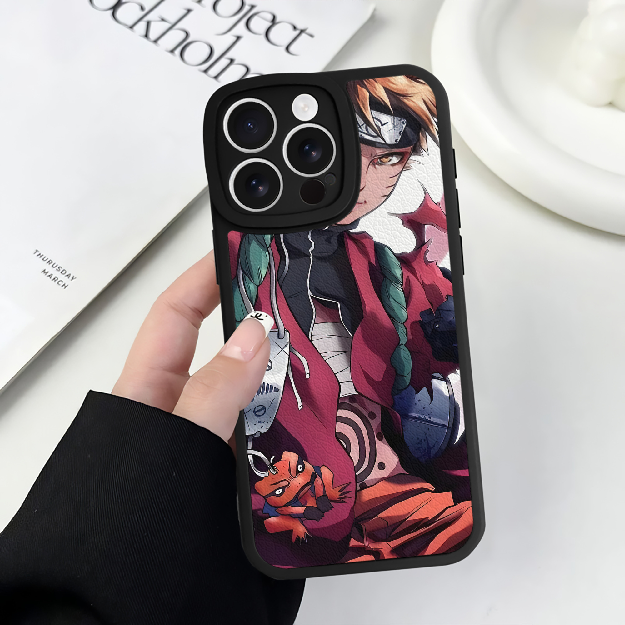 （画像用） NARUTO -ナルト- NARUTO -ナルト- 疾風伝 【iPhone 16シリーズ対応】シリコンスマホケース（レザー調） 材質：シリコン